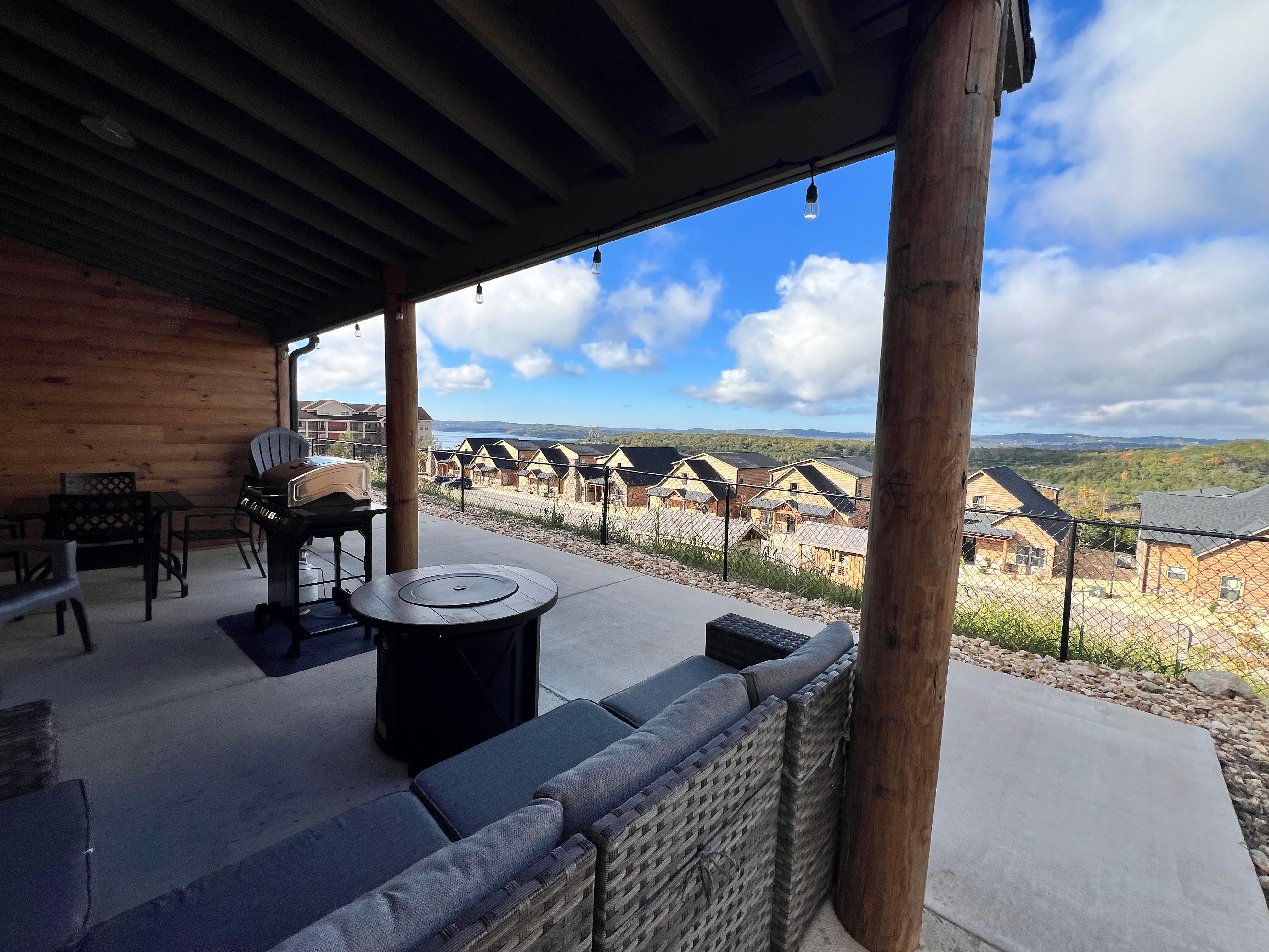 Back porch overlooking the lake.