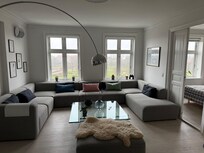 Main living space with a gorgeous view of King’s Garden