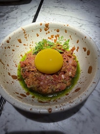 Vegan TarTar egg yolk