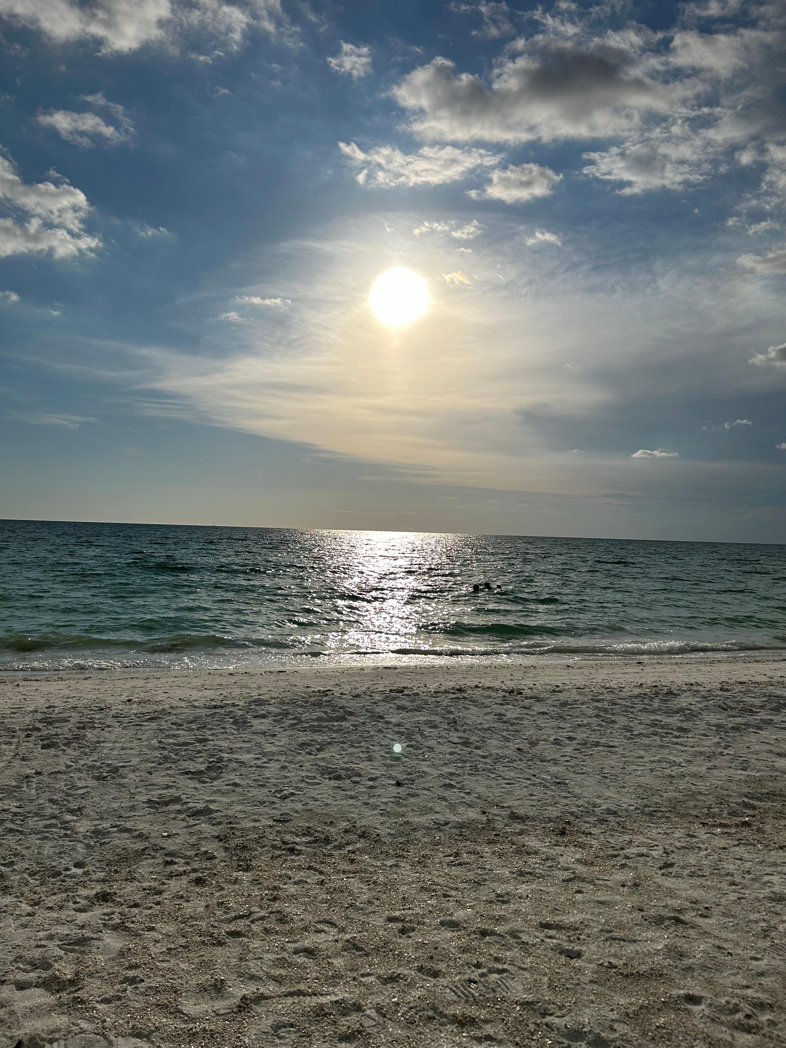 Beach right in front of condo building. 
