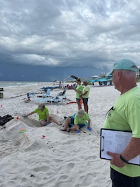 Volunteers documenting