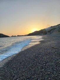 Der Strand unterhalb der Ferienwohnung