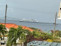Cruise ship seen from the balcony!