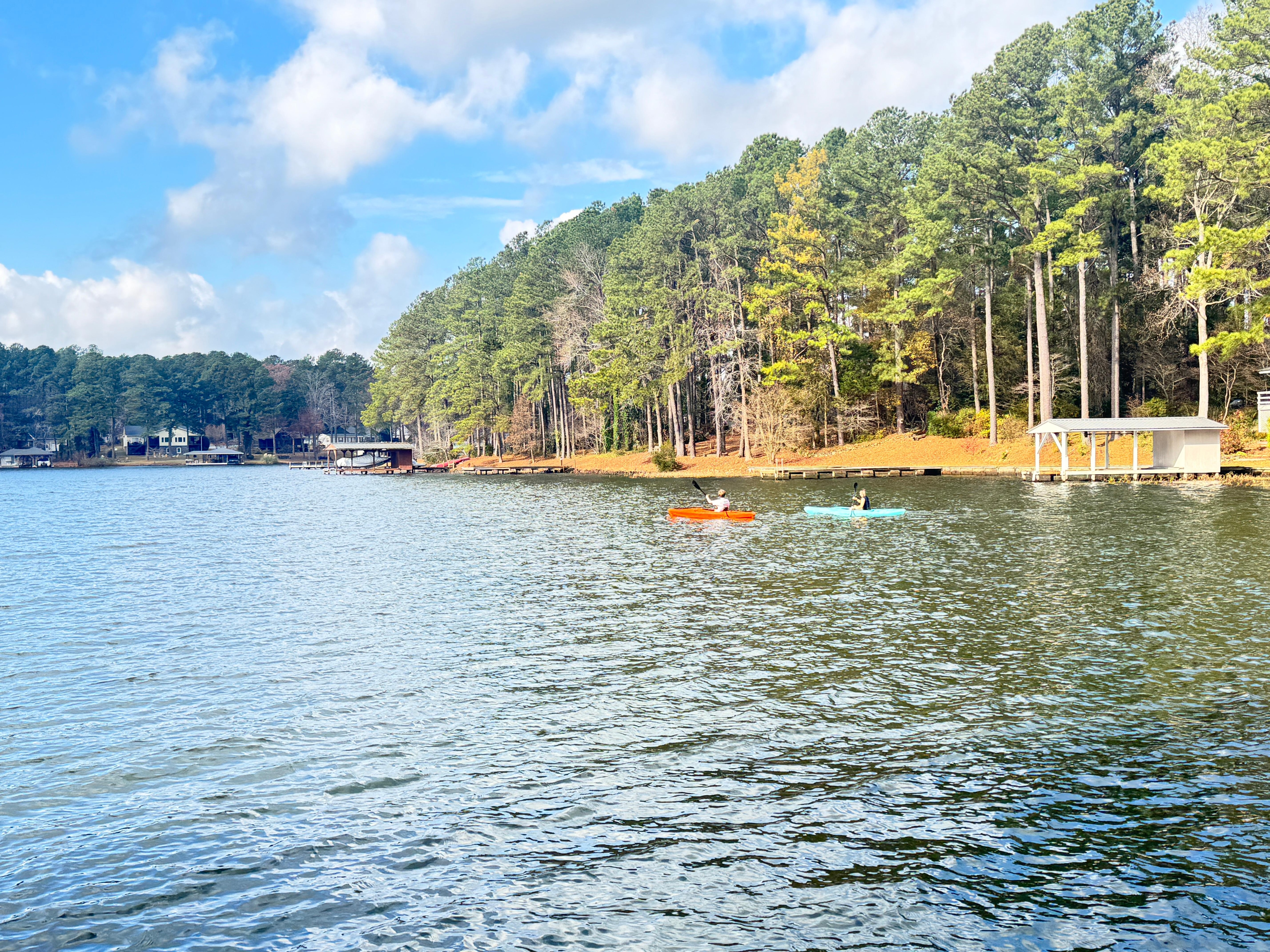 Gorgeous views while out on complimentary canoes