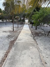 View of the pathway to the property