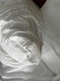 Blood spot on pillowcase