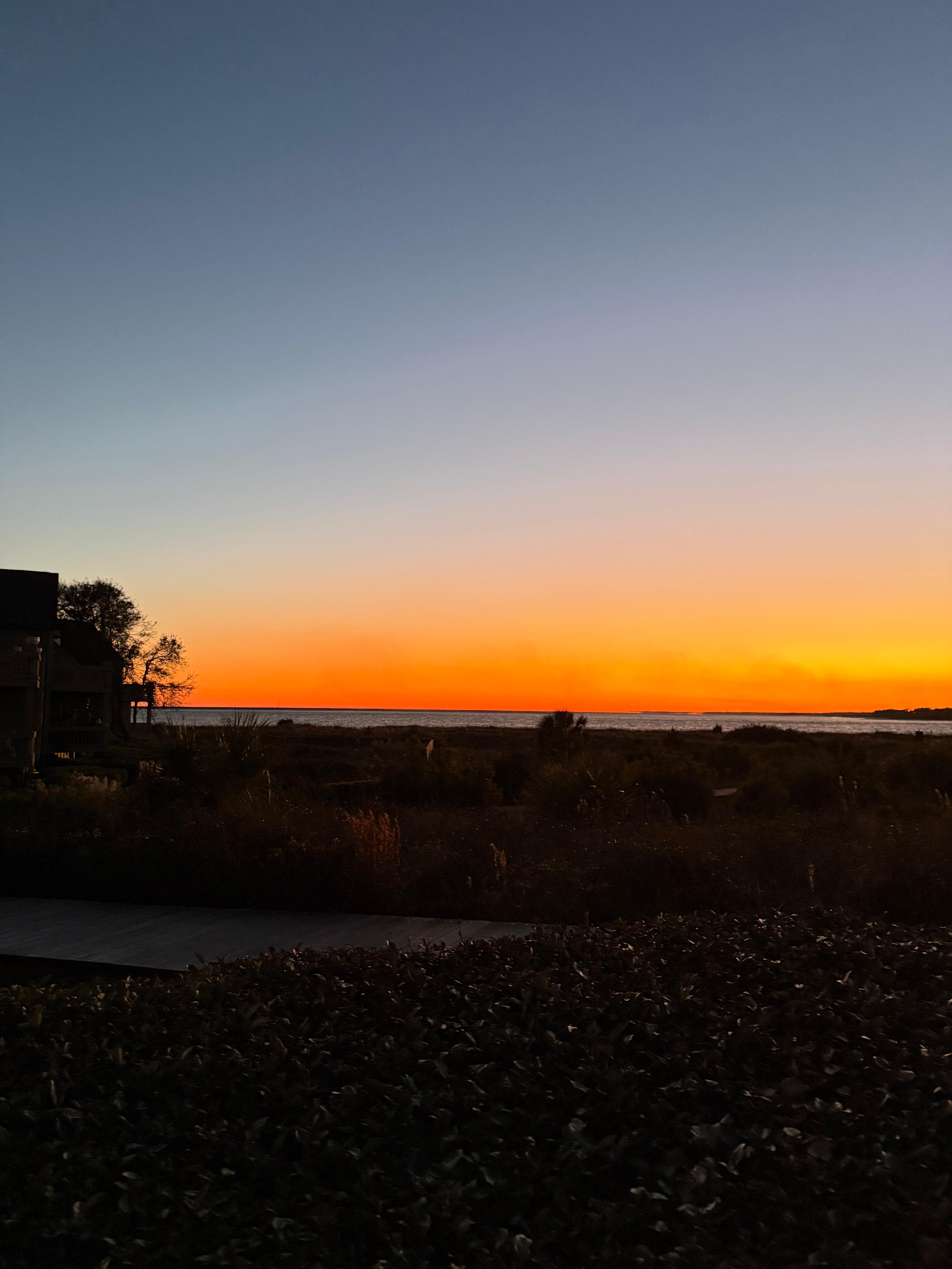 sunset view from the patio