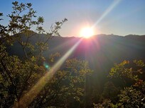 Sunrise from the back deck.