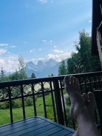 Balcony view after a day of hiking.