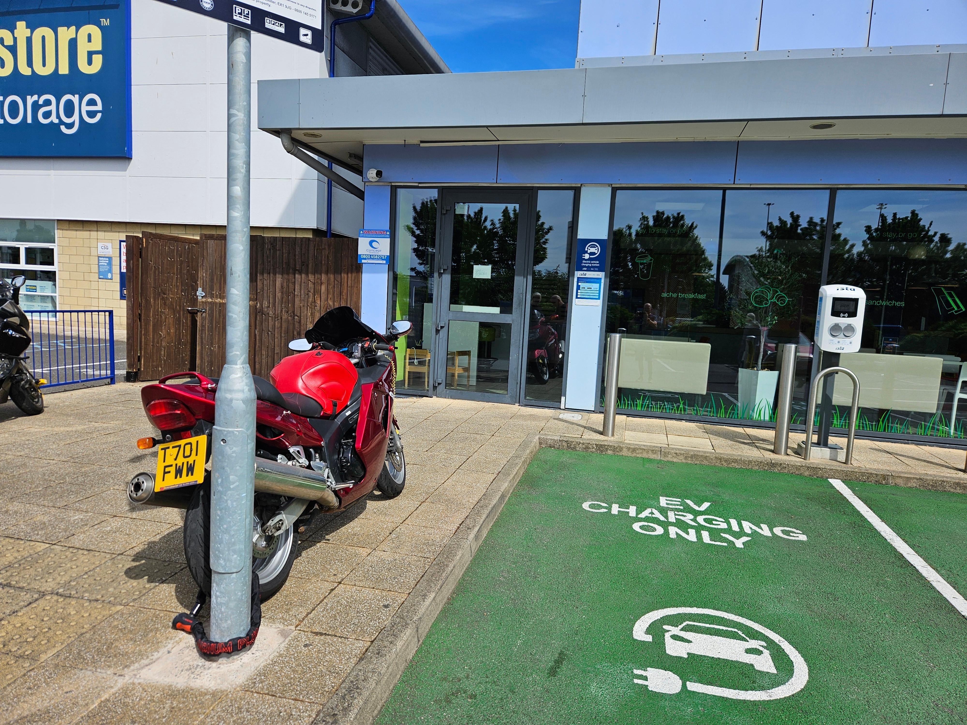 Easy enough to park and lock my bike