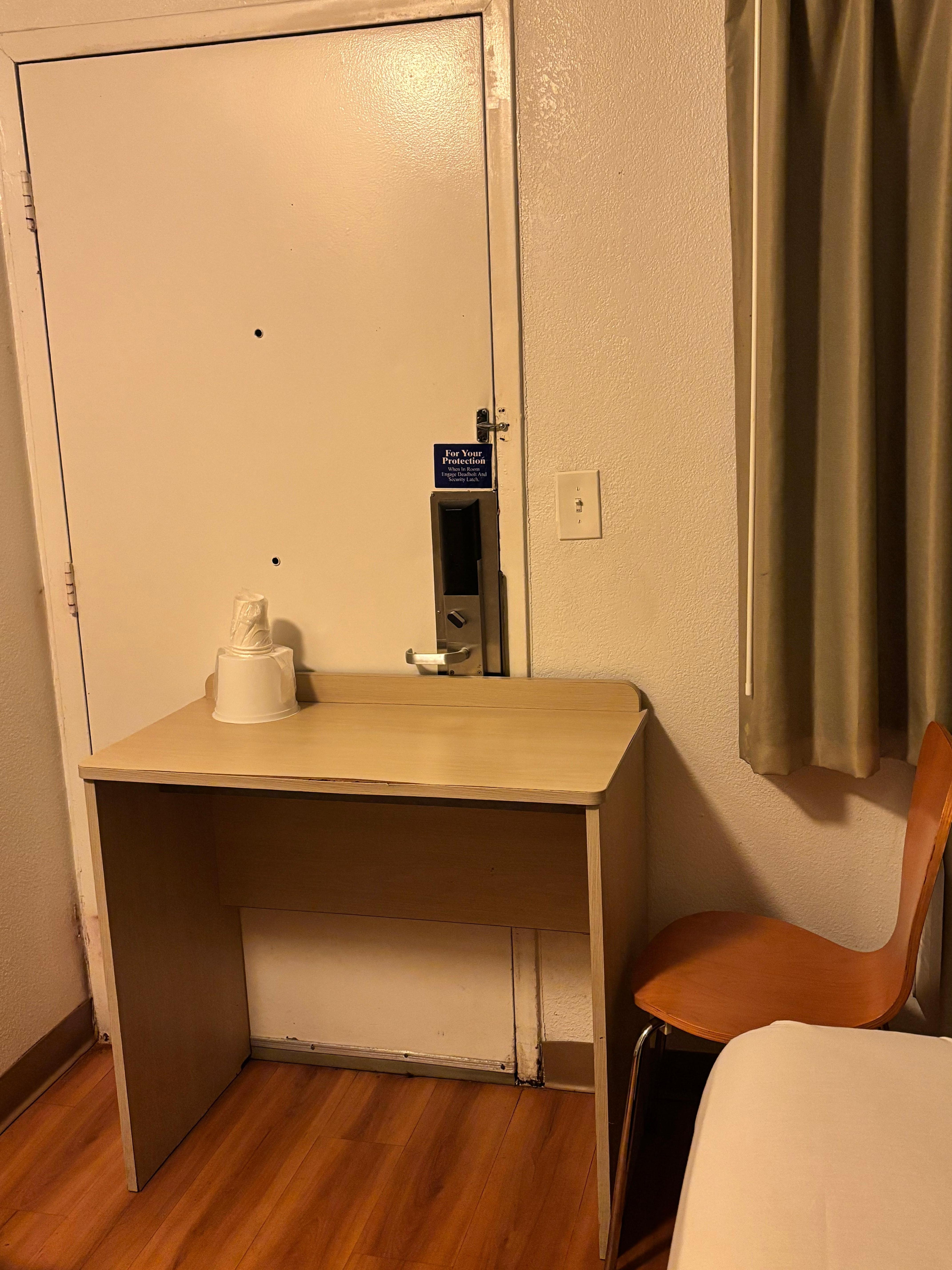 Locked messed up so barricaded myself in room