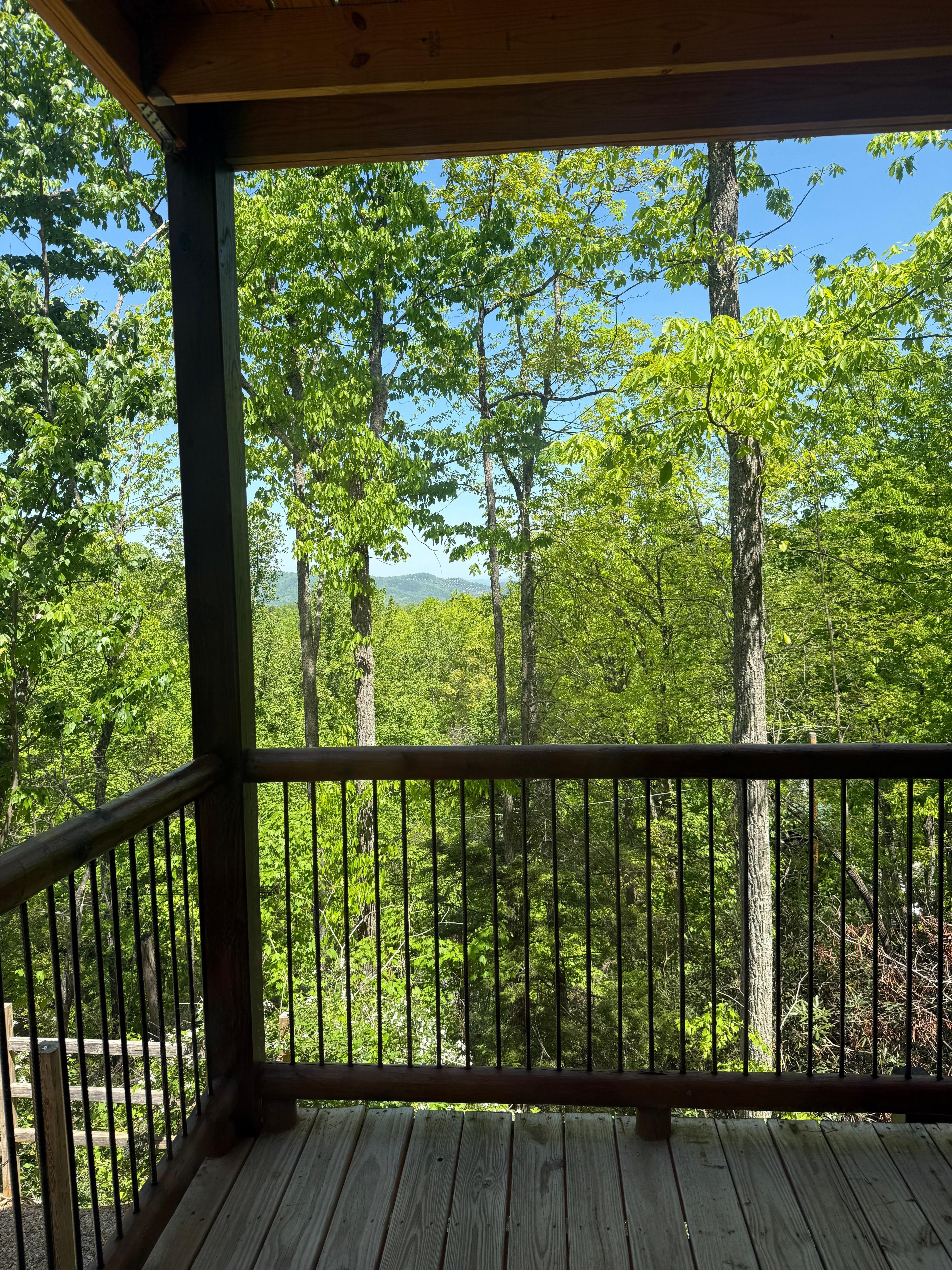 View from main floor balcony