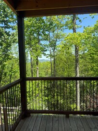 View from main floor balcony