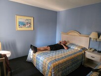 room with 2 double beds