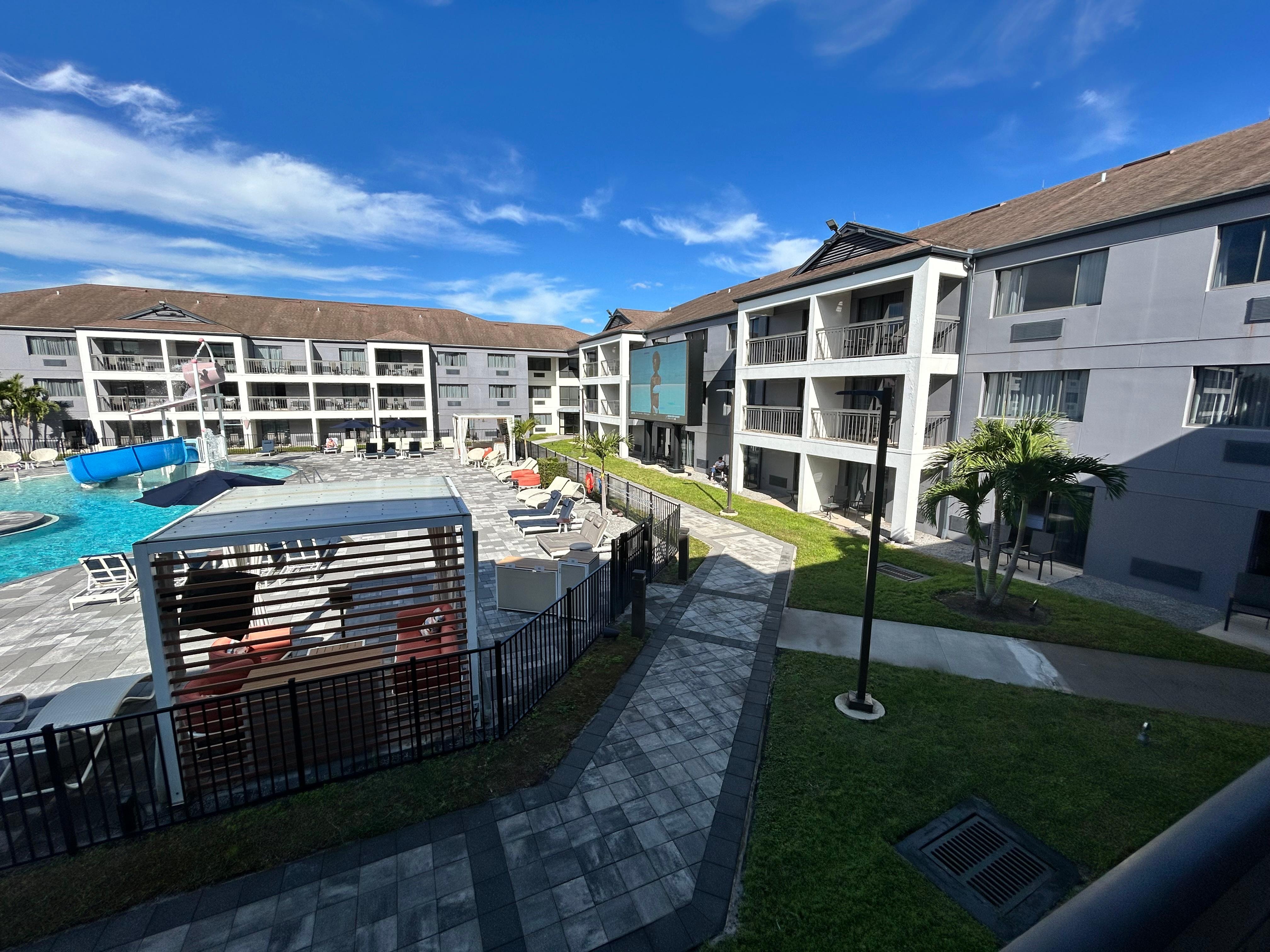 Pool view from balcony