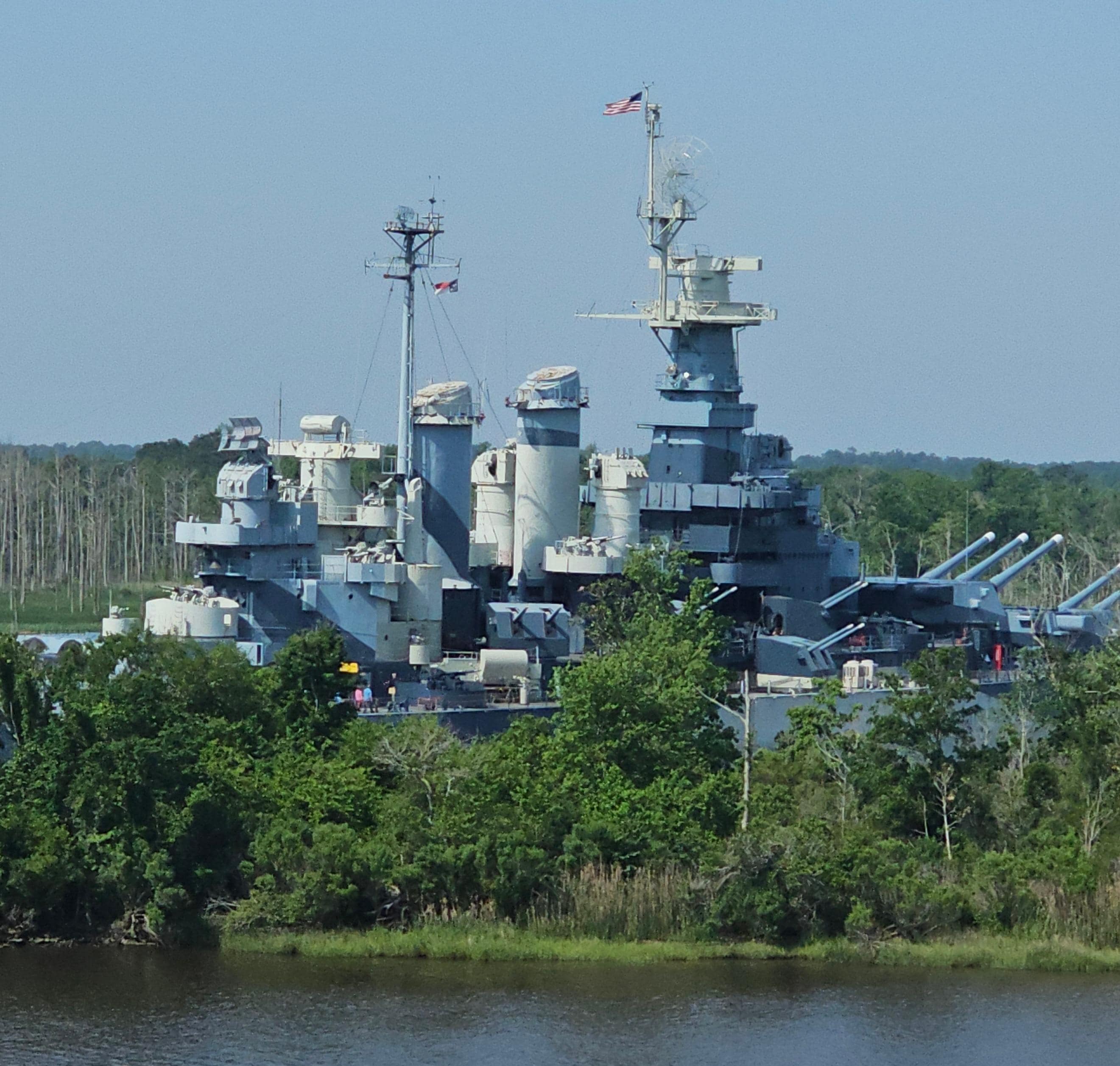 The USS NC Battleship taken from our clean window 
