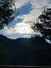 Just before sunrise from the porch.