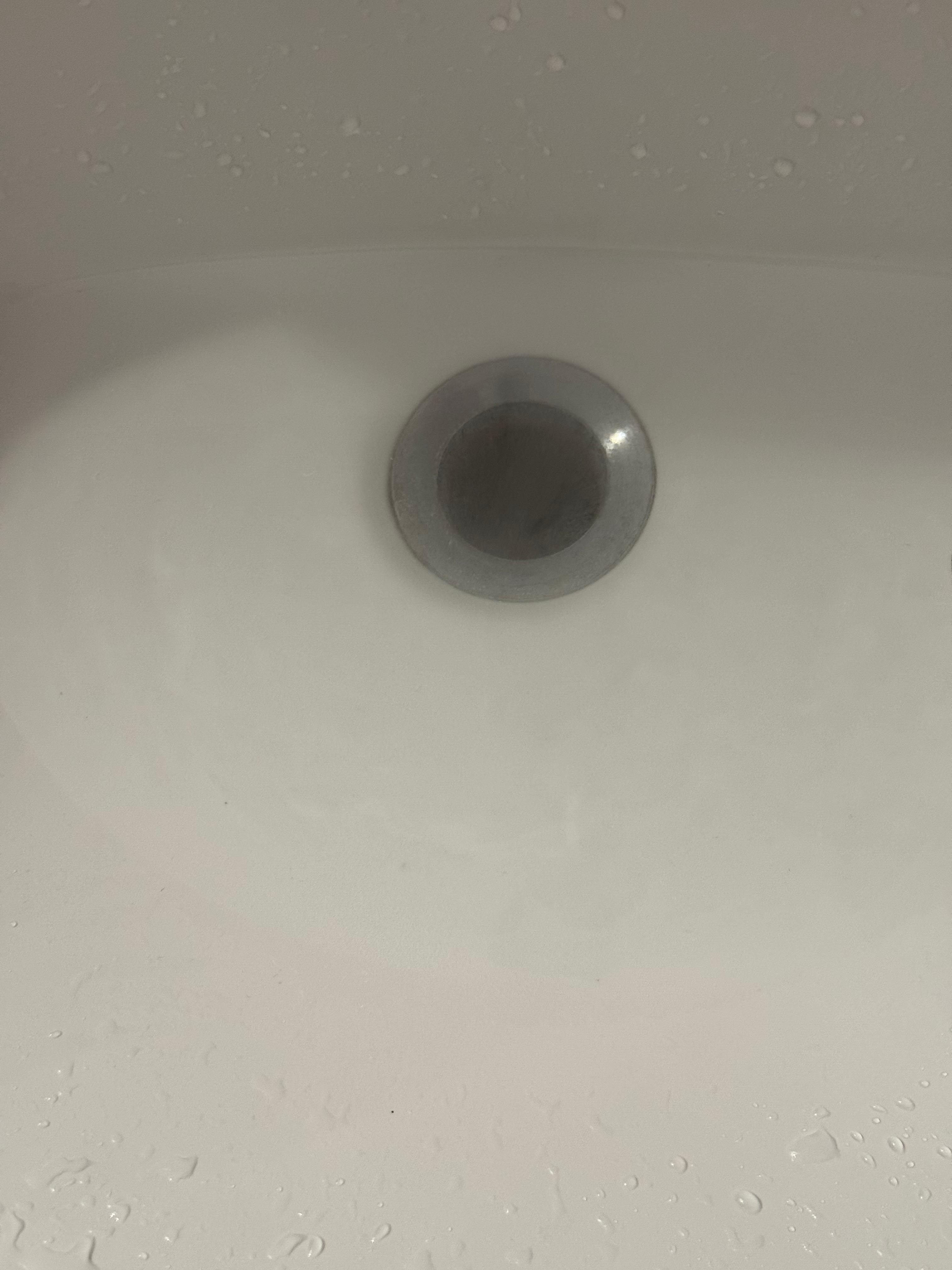 Very slow draining bathroom sink.