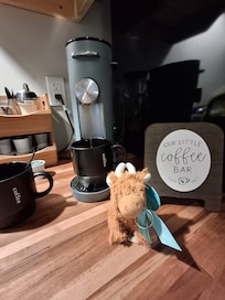 The " coffee bar" - in house rather than an actual cafe as I thought!