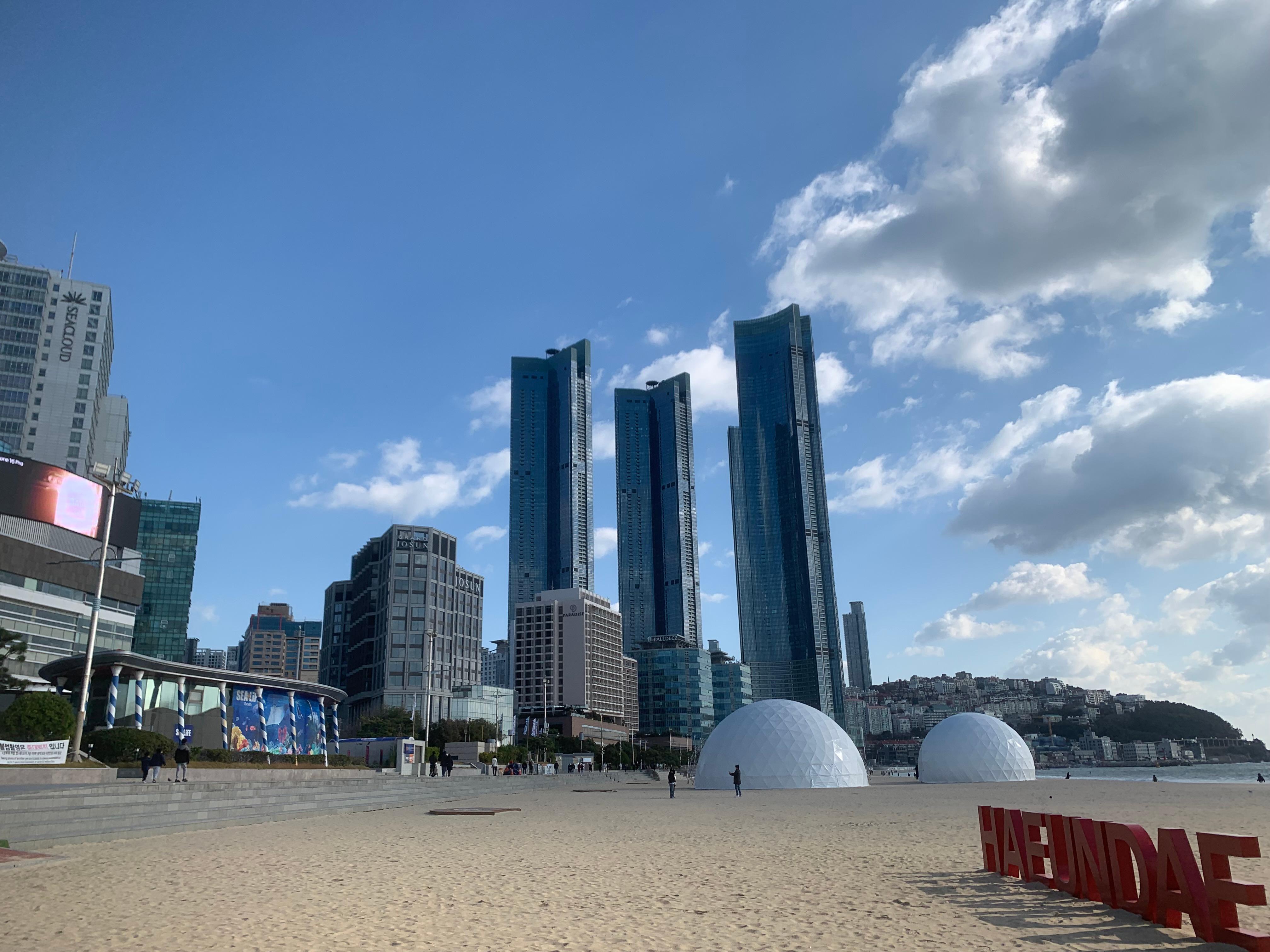 View of hotel from
Beach 