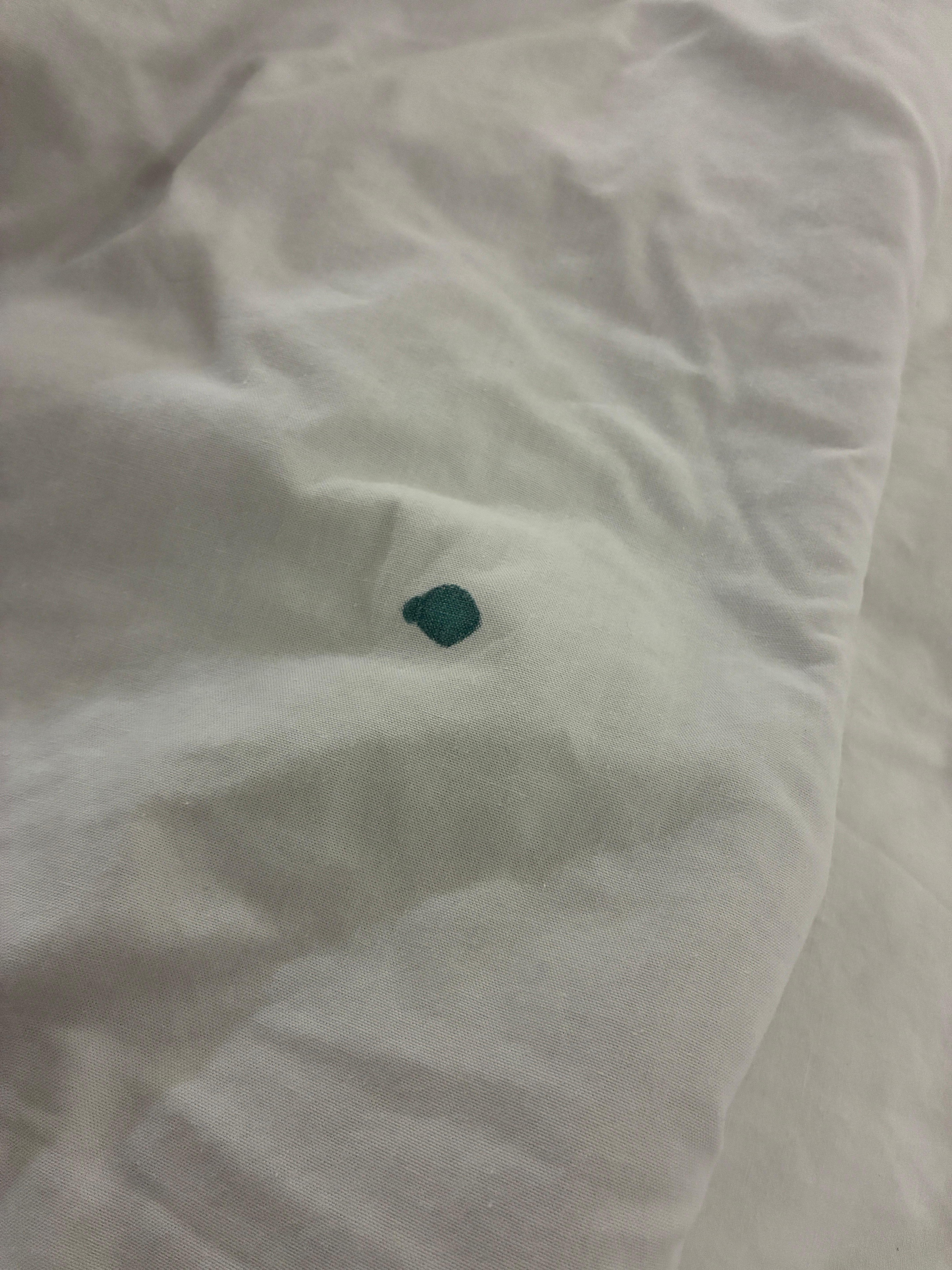 Stain on bedsheet