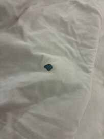 Stain on bedsheet