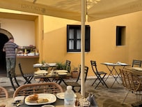 Courtyard for breakfast