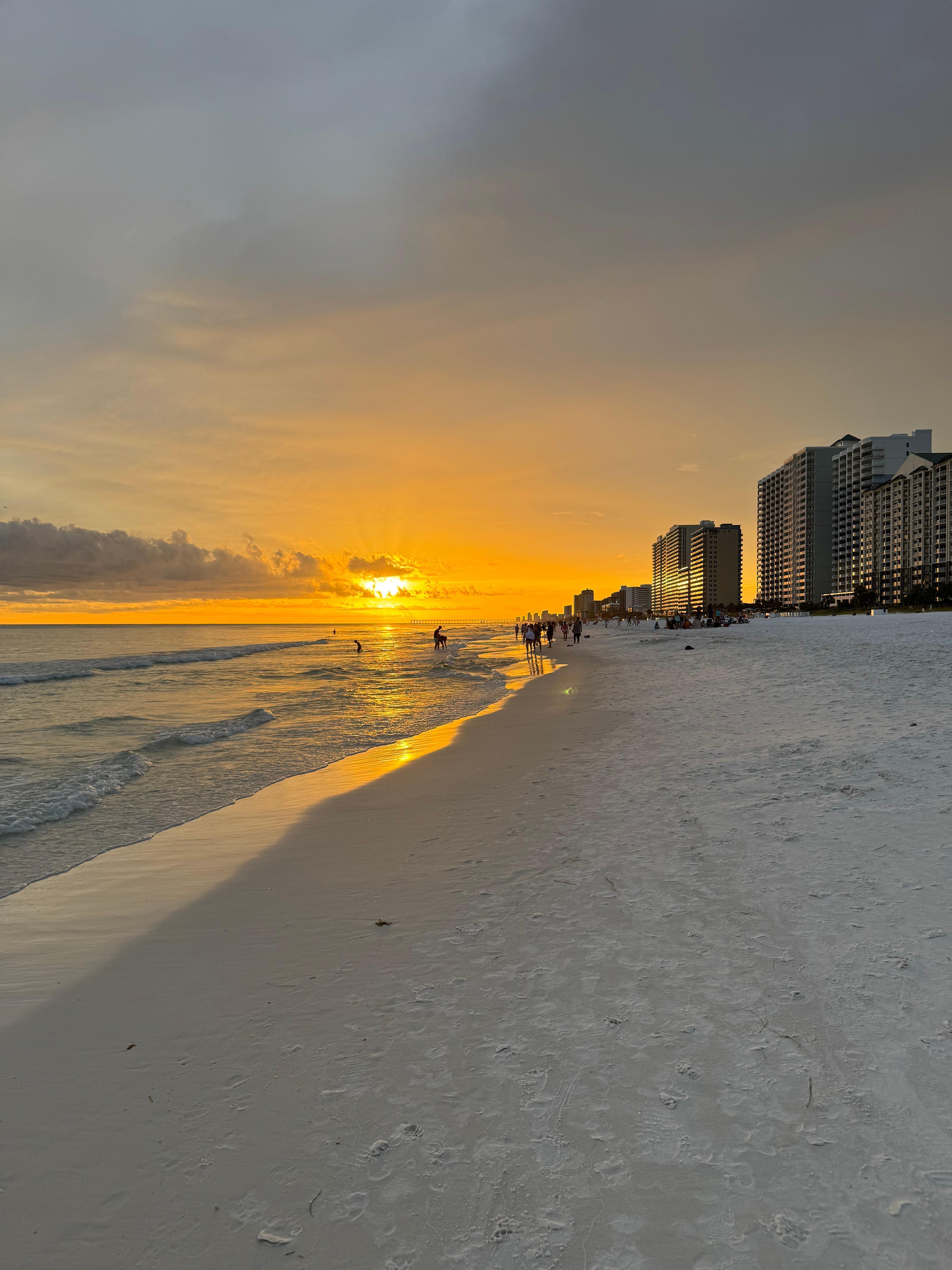Took a sunset walk in front of our condo.