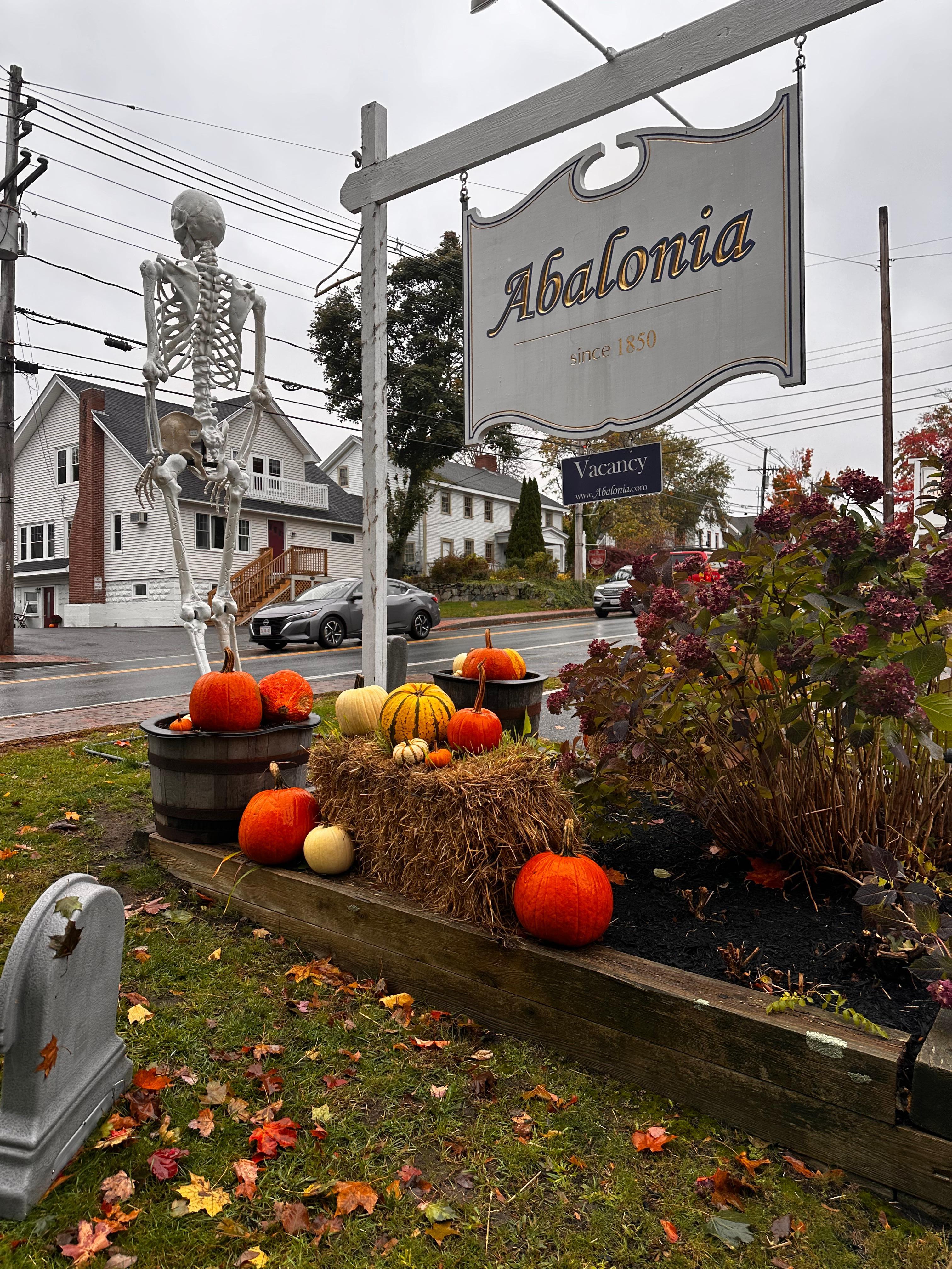 Front sign in October