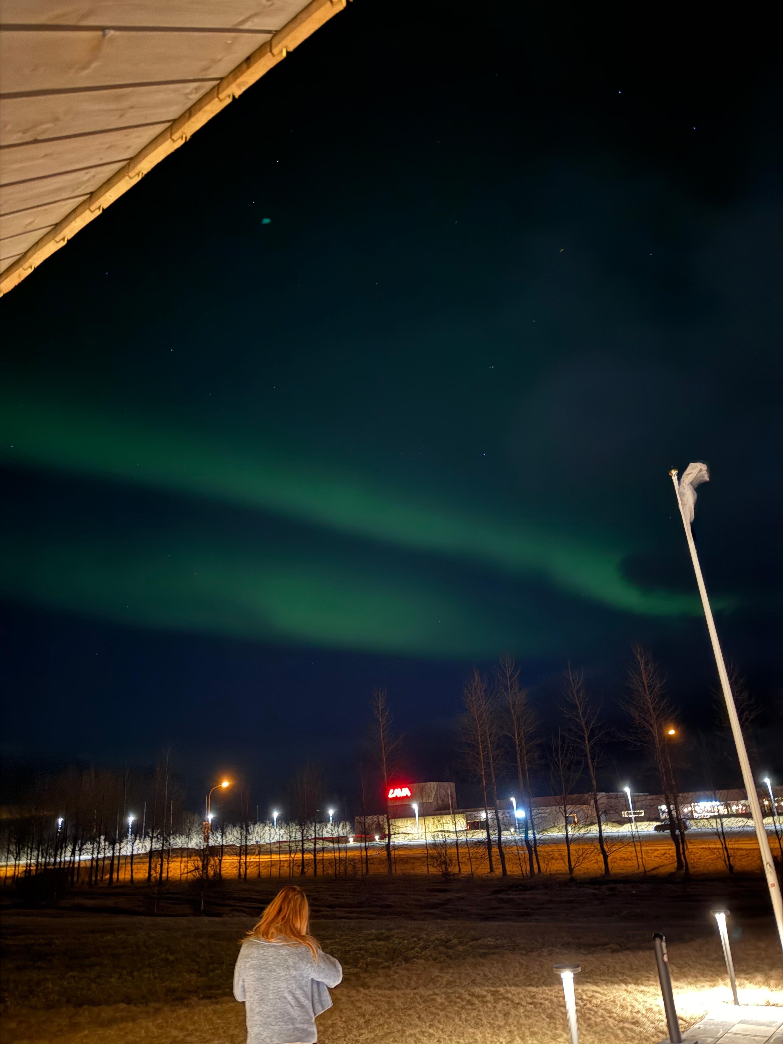 We even saw the northern lights from the entrance!