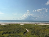 Photo of the beach from the deck