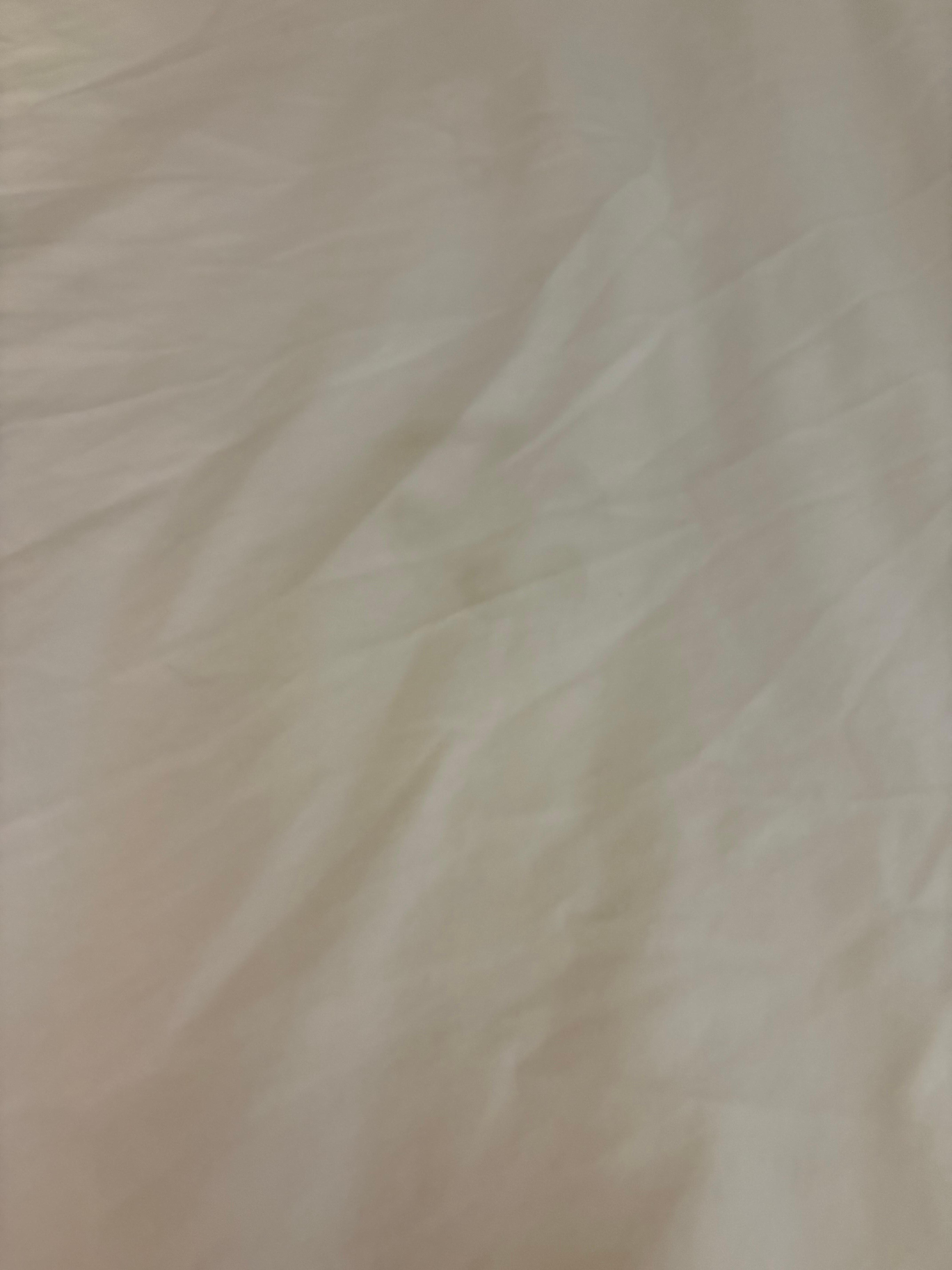 Dog paw prints on the sheet and stains 