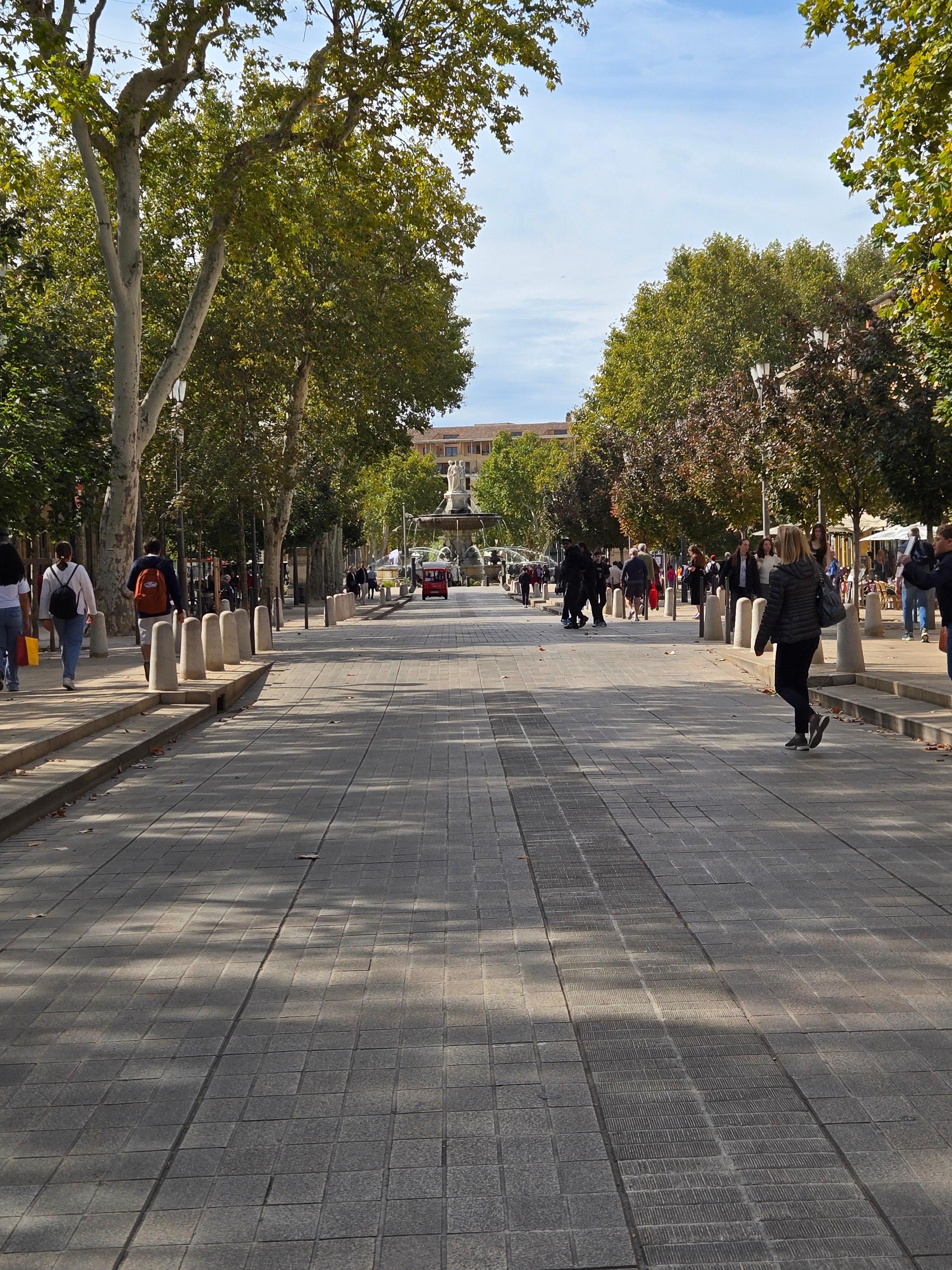 The Cours Mirabeau, considered one of the most beautiful boulevards in Europe.