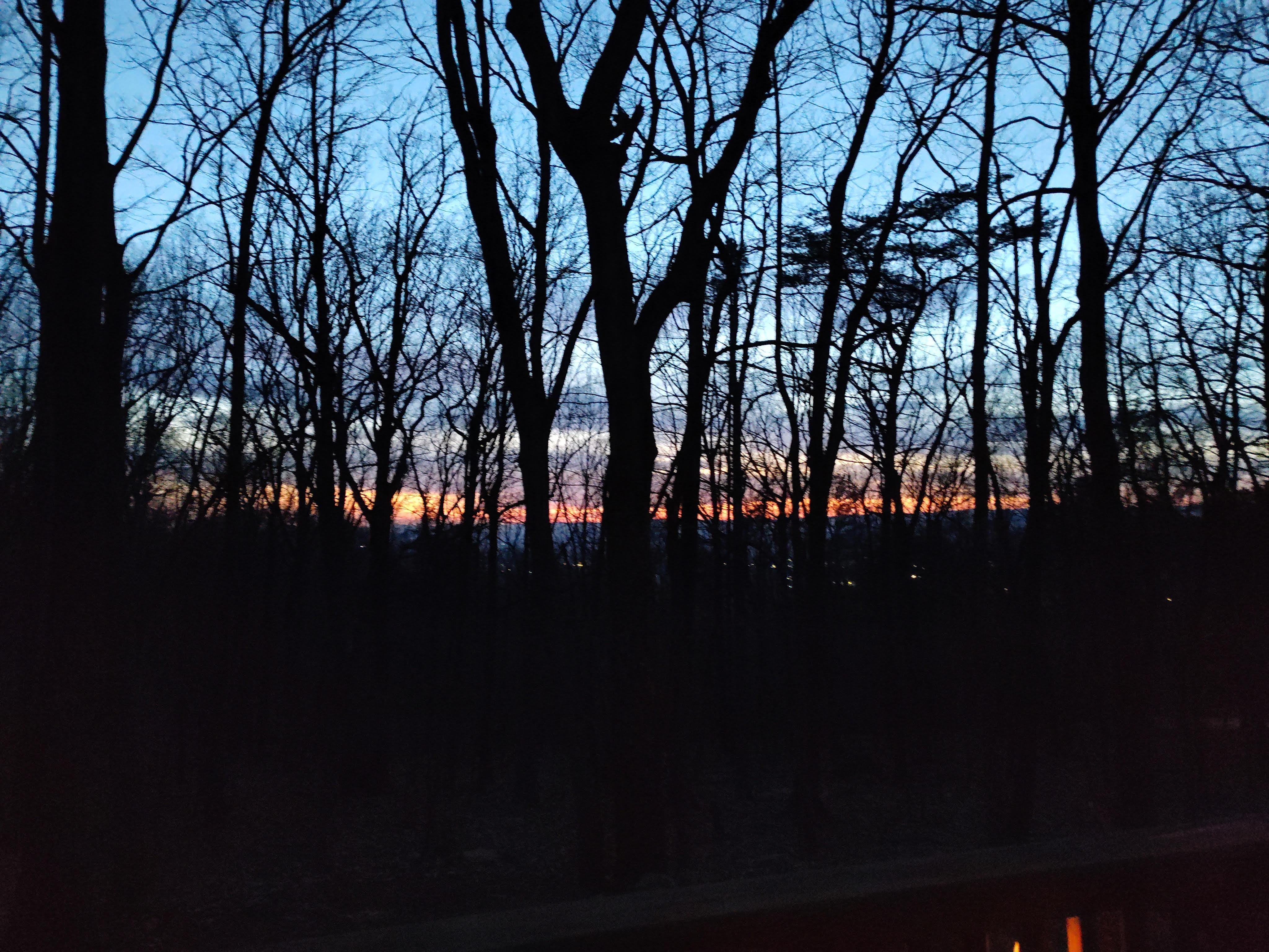 Sunset view from the deck.