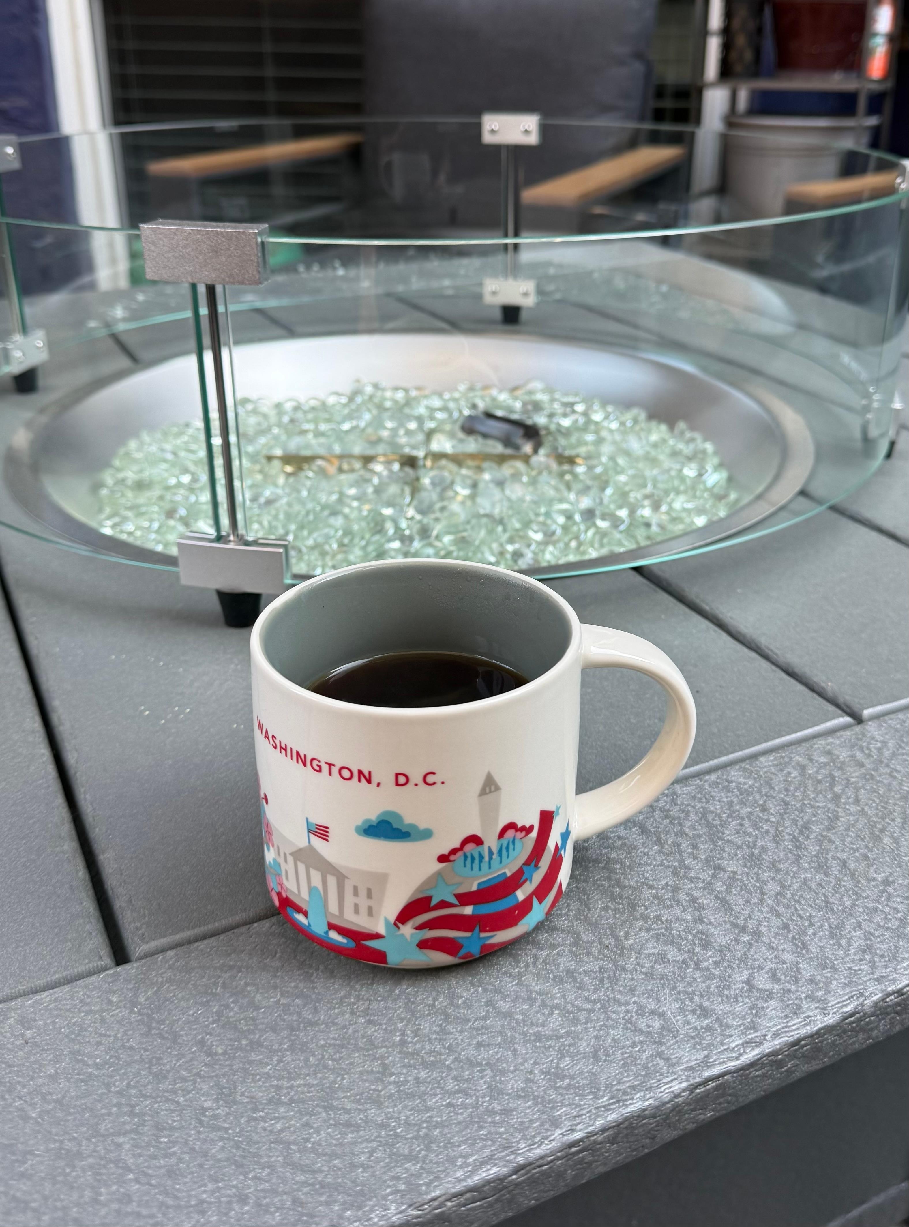 Morning coffee in the oasis