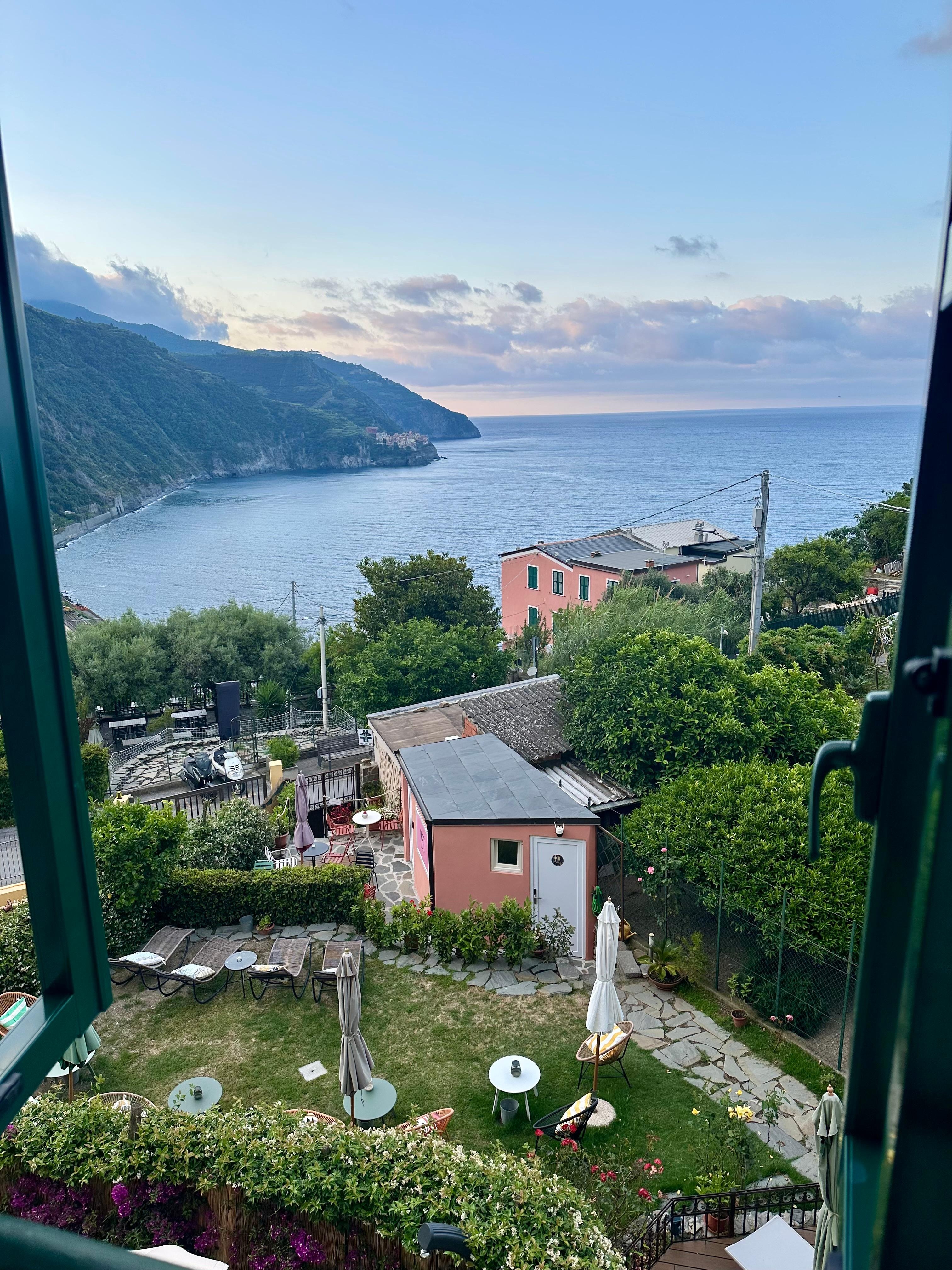 Early morning garden view