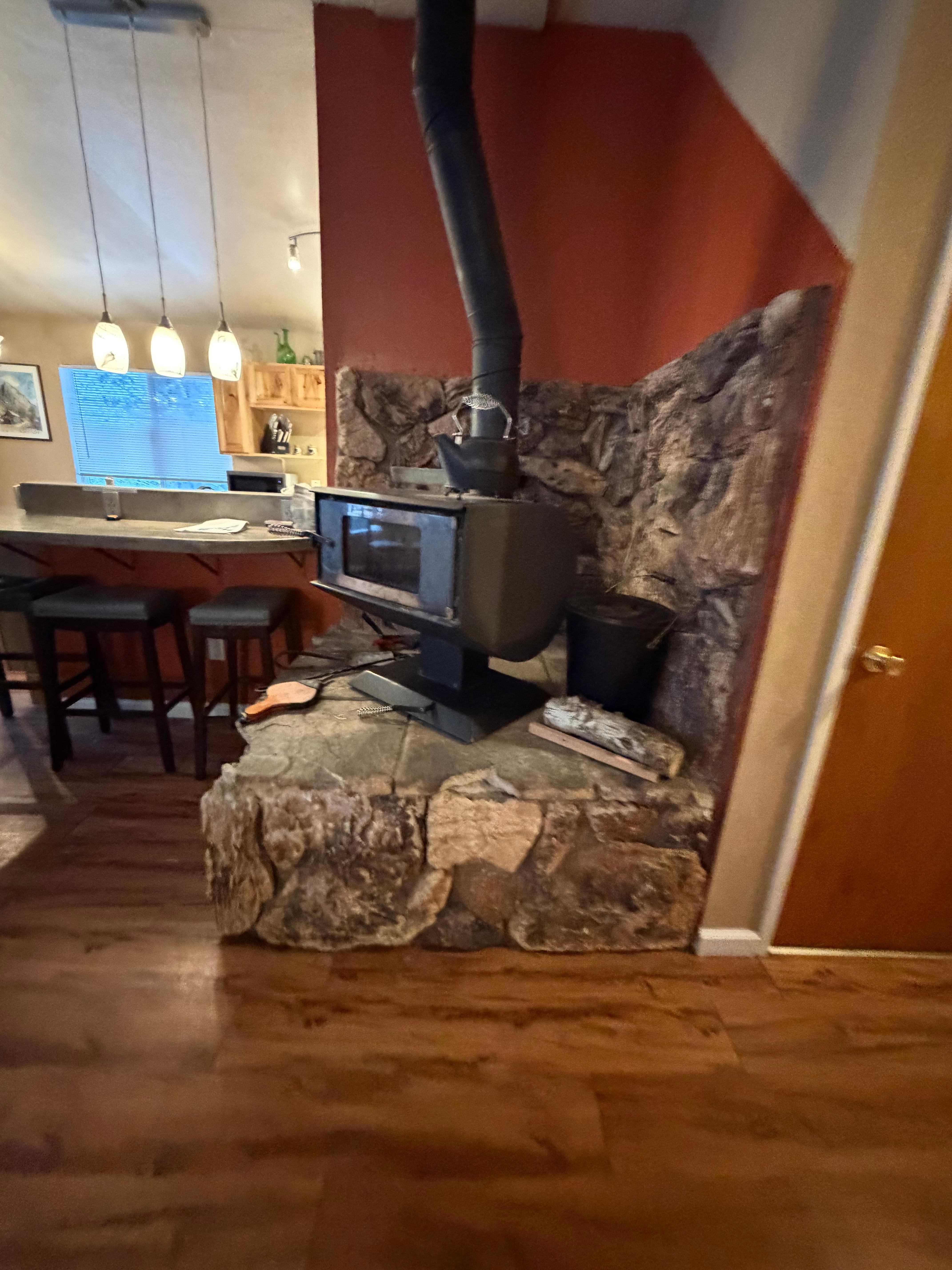 Wood burning fireplaxe