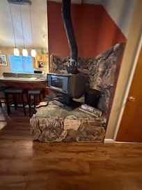 Wood burning fireplaxe