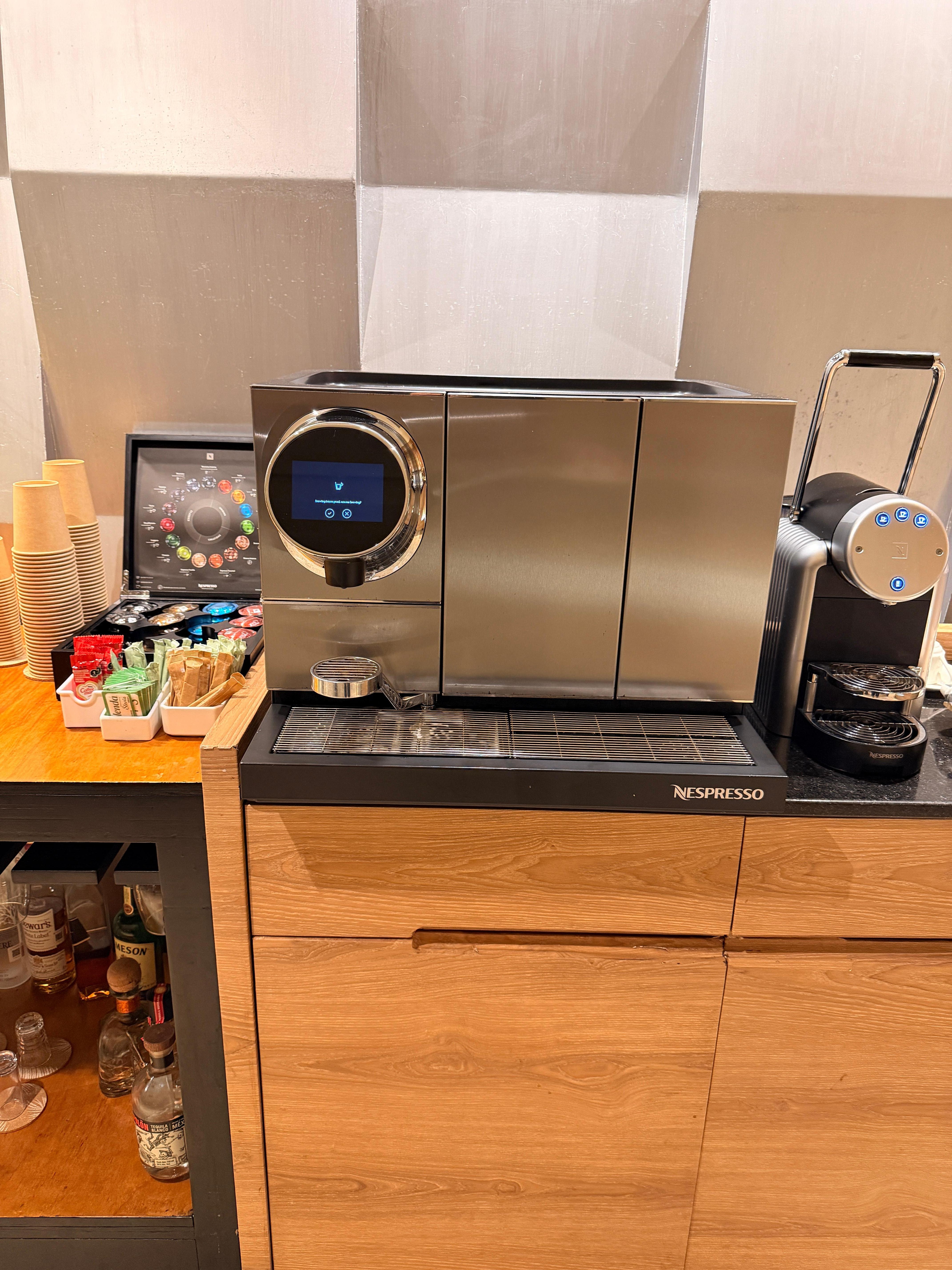 Coffee and Alcohol drinks were available in the building 24/7