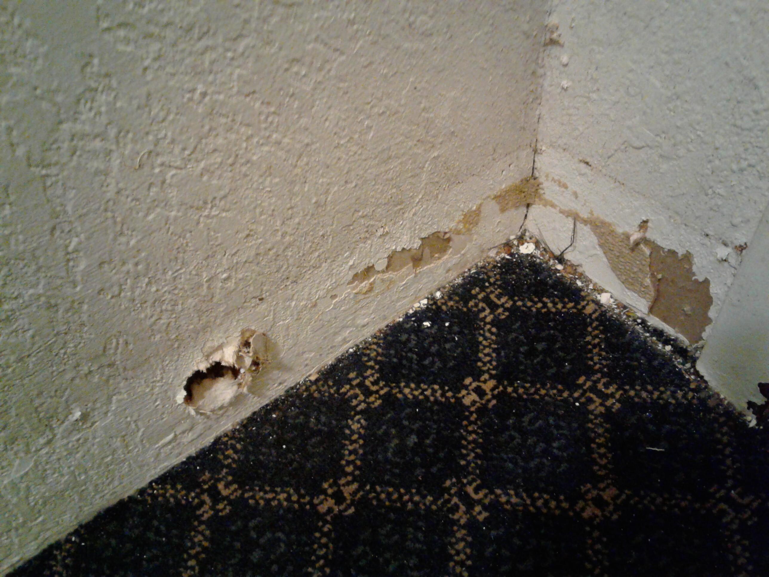 Big hole inside room (second floor)