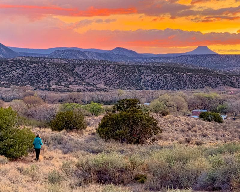 Returning to studio after a walk in the evening behind it.