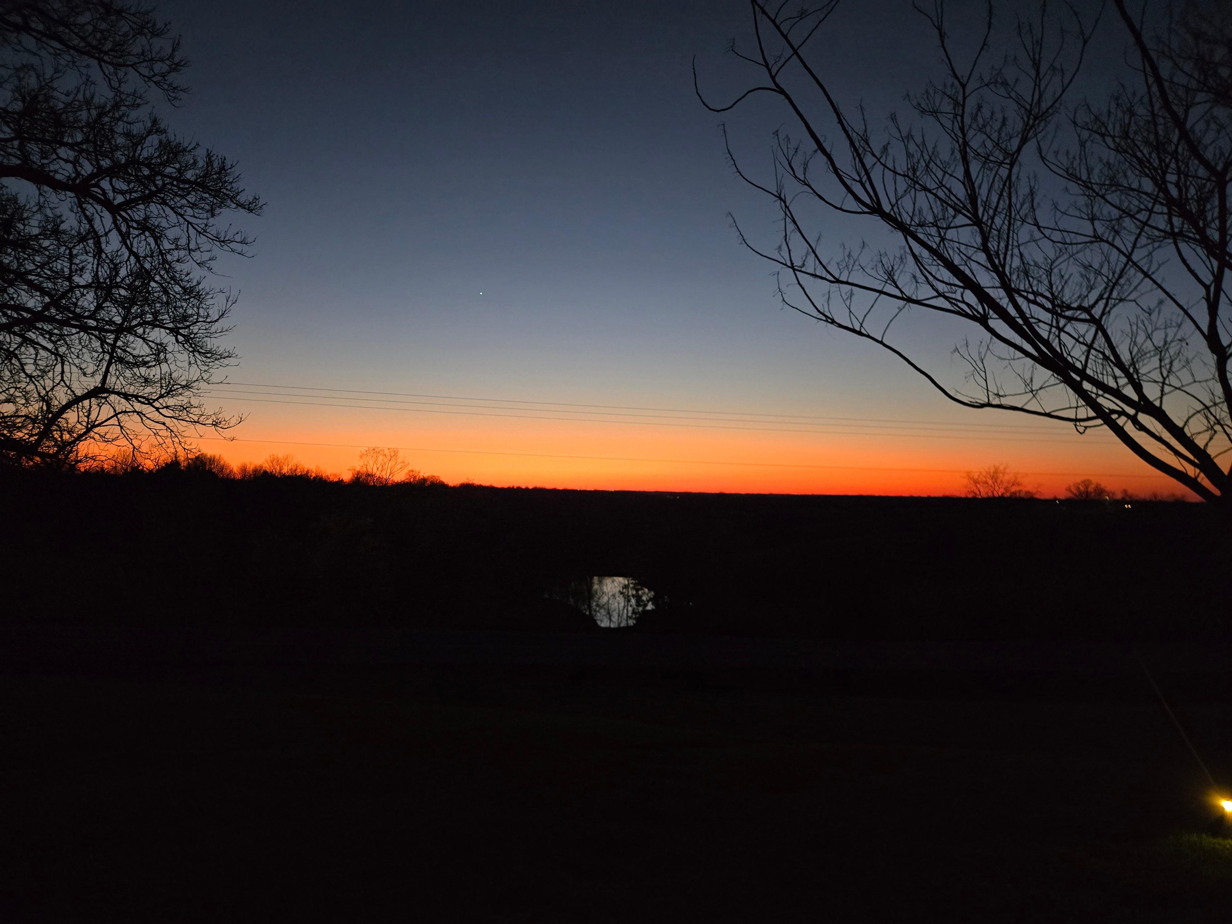 A gorgeous sunset from the front yard!