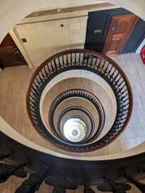 Looking down from the 5th floor to the ground floor