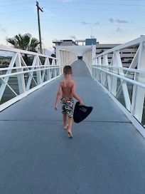 Kids loved walking over the road on the skybridge.