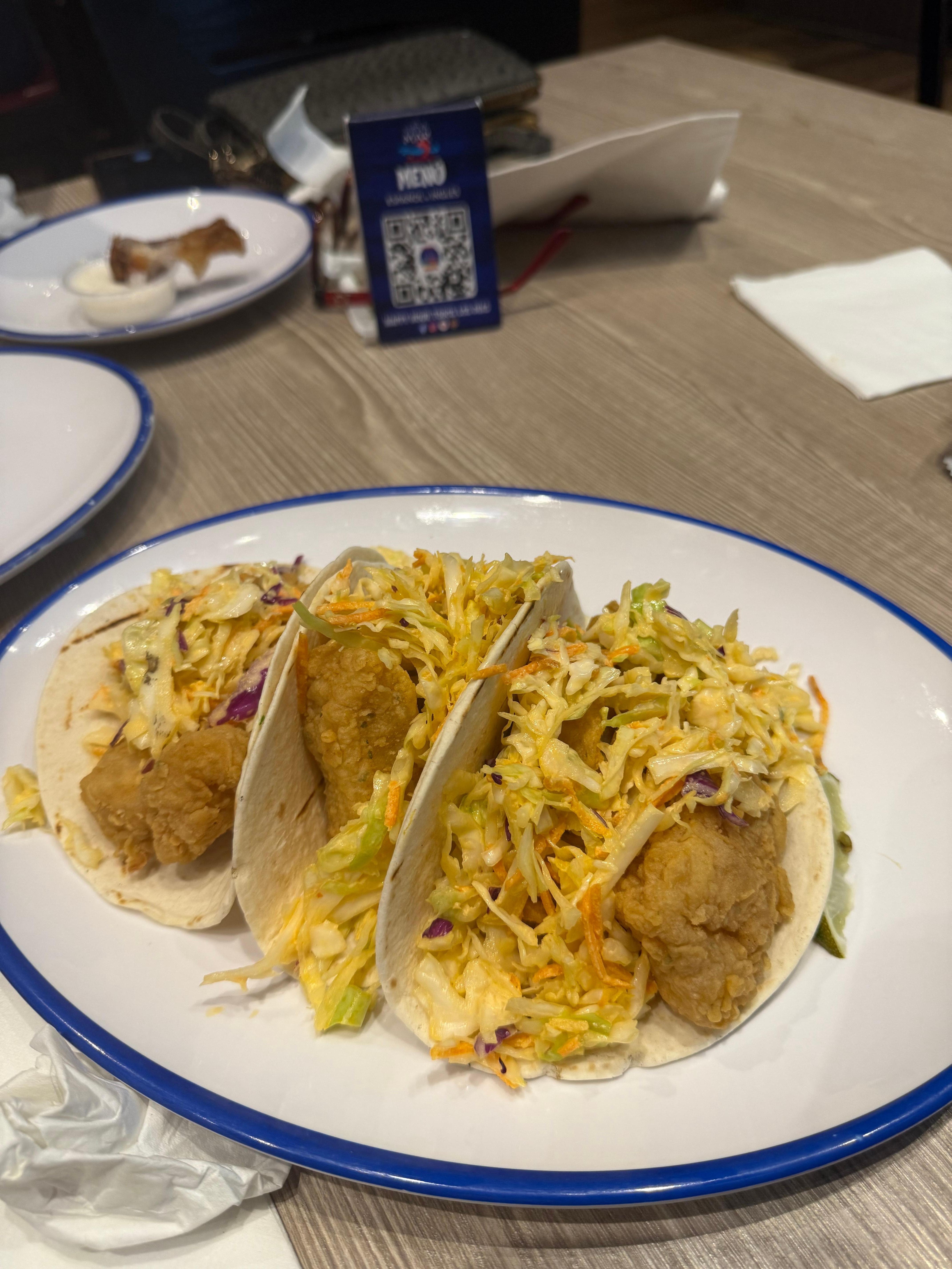 Fish tacos from restaurant.
