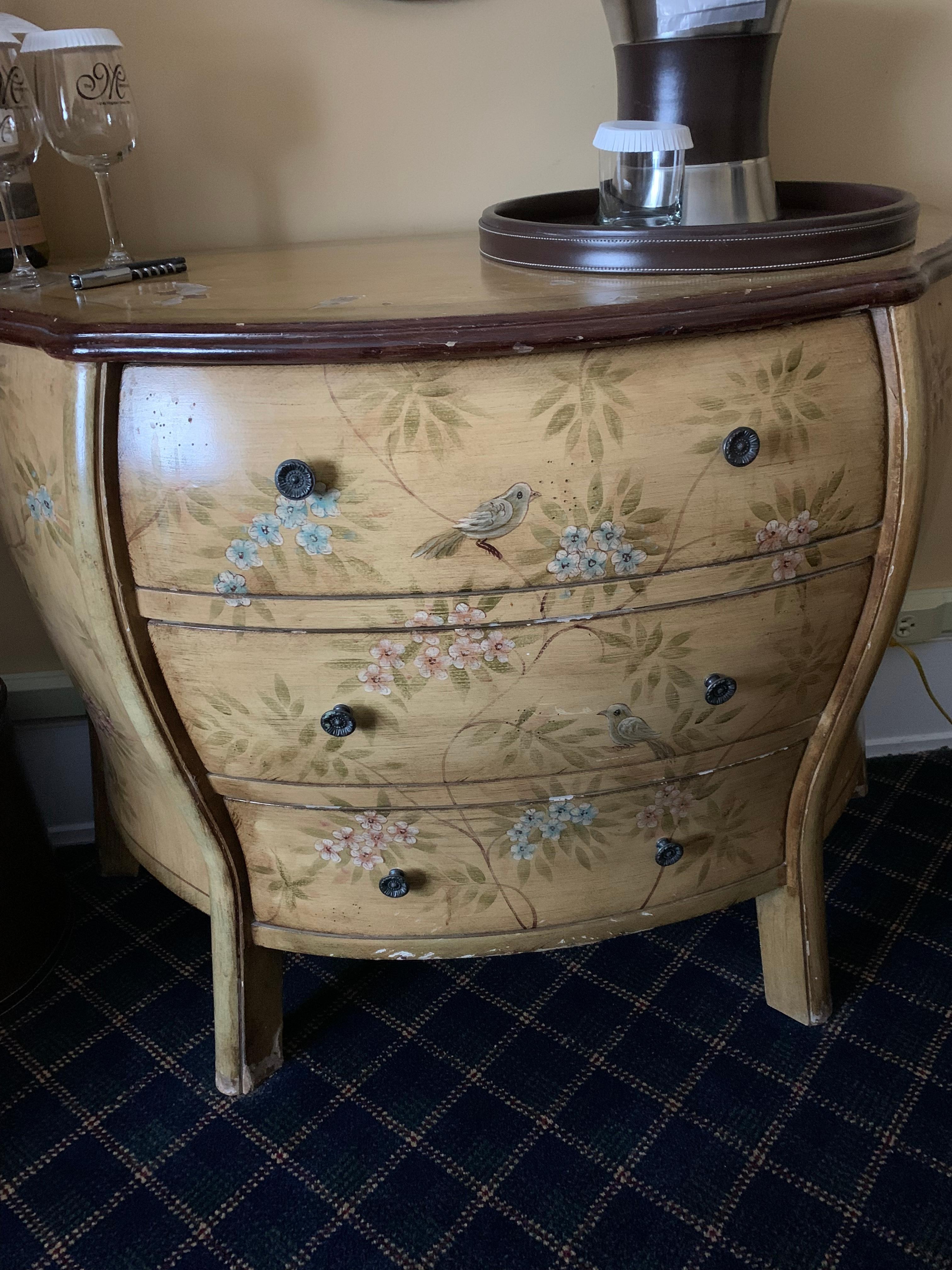 Cute vintage chest in the room. 