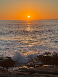 We enjoyed amazing sunsets at the beach which was a short walk away.
