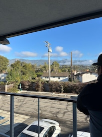 View from 2nd floor looking towards the mountain.