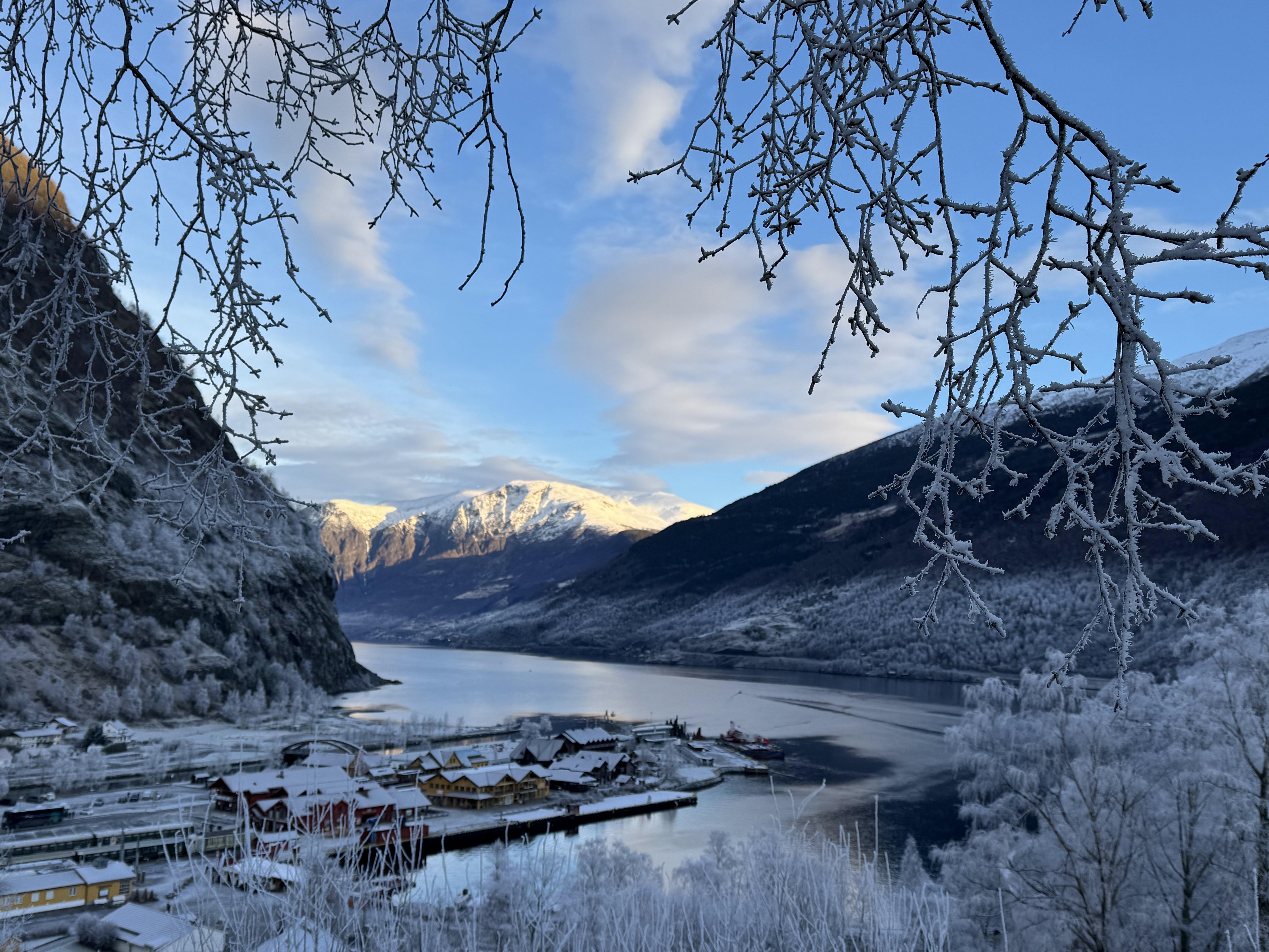 views from the walking path behind the Fretheim Hotel