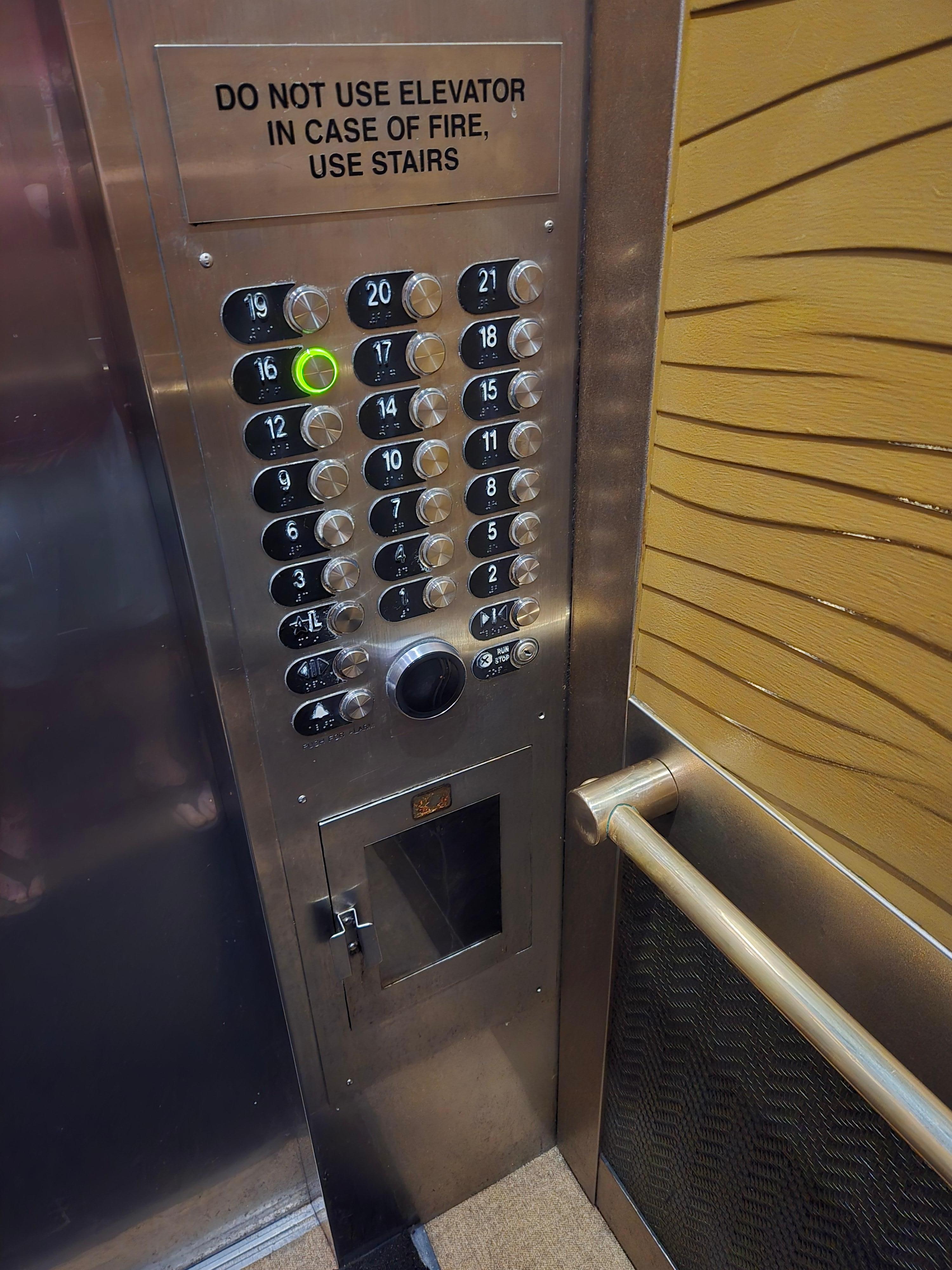 Elevators need room keys to operate